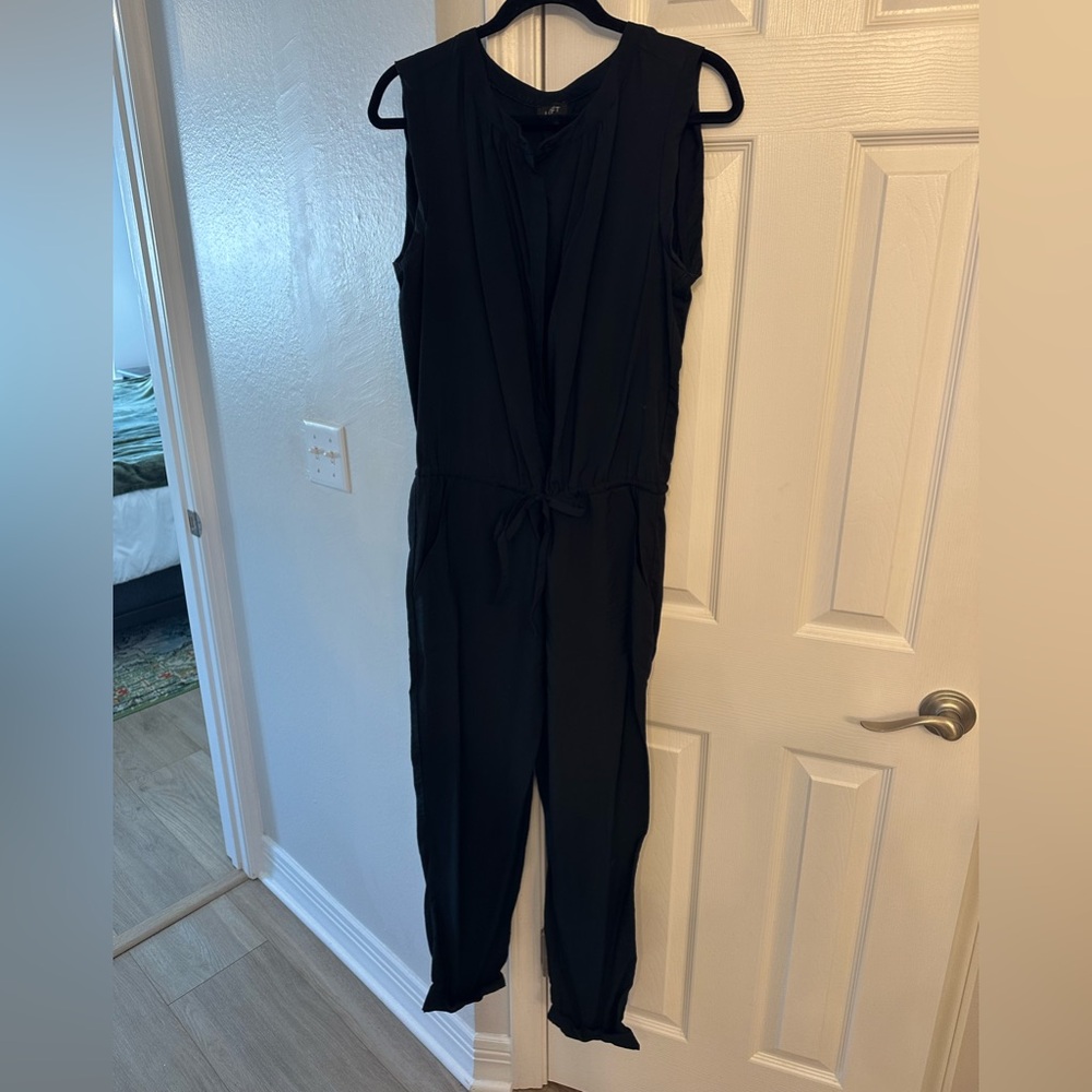 LOFT Sleeveless Black Jumpsuit